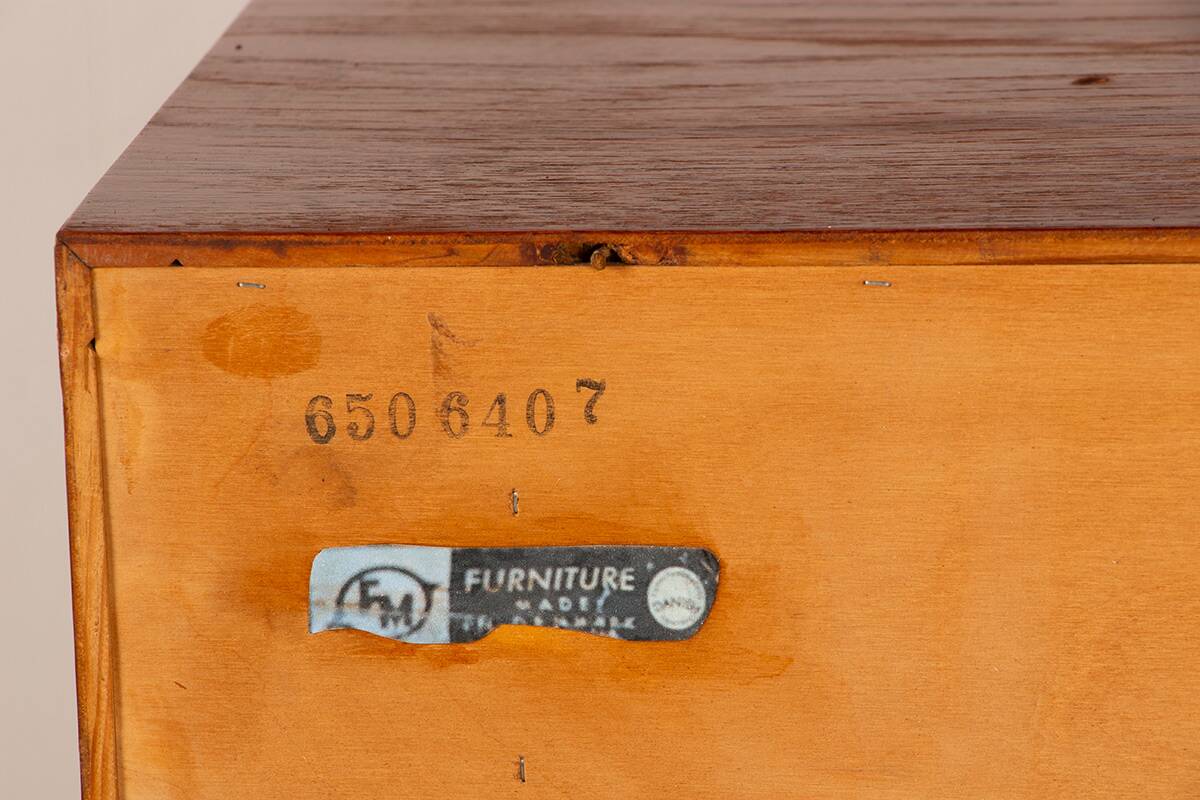 Small Danish teak sideboard model 42 by Kai Kristiansen, Feldballes.
