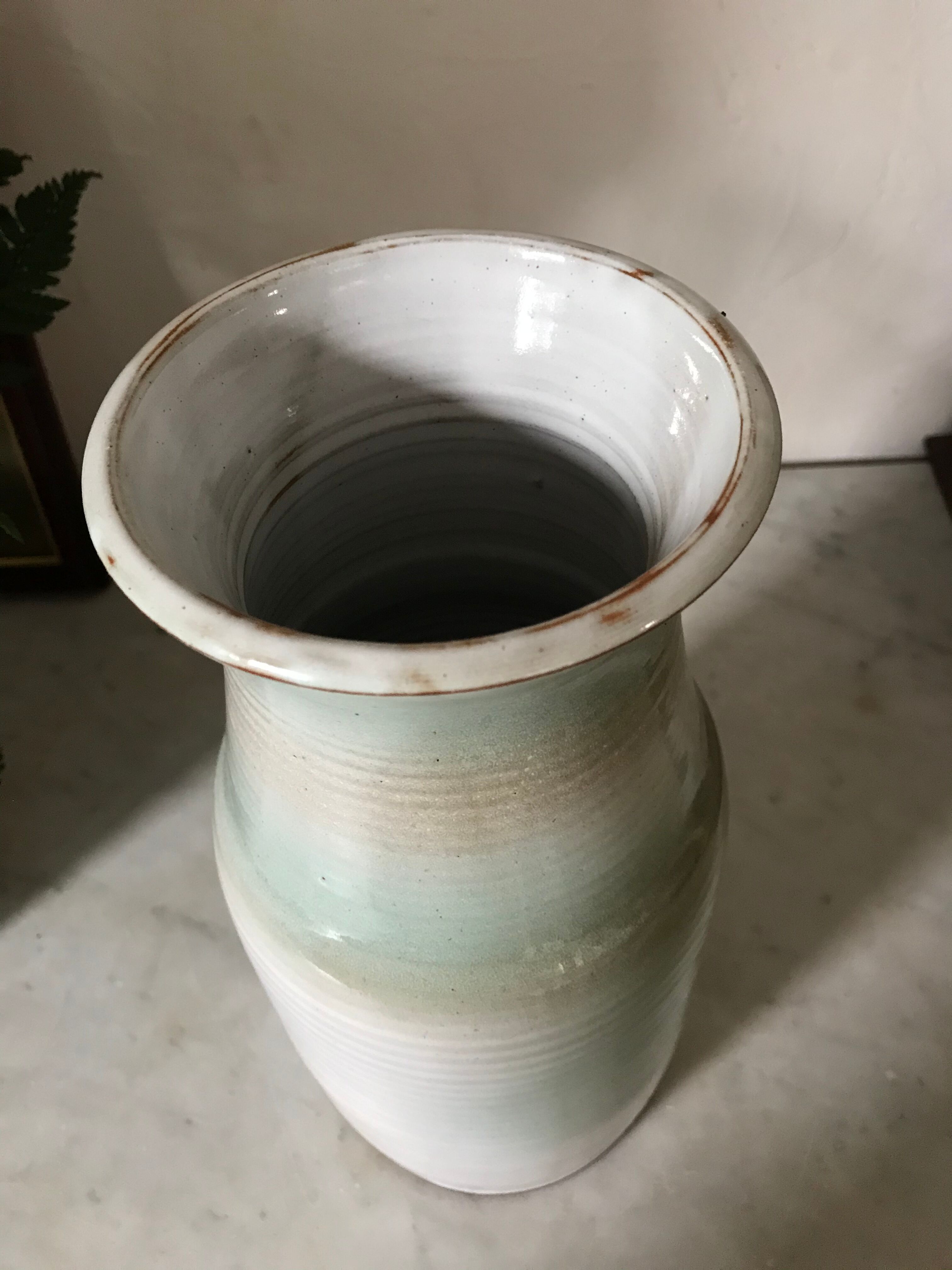 Vintage vase in enamelled ceramic