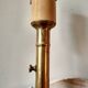 Table lamp with brass candle holder and marble base