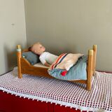 Wooden doll bed