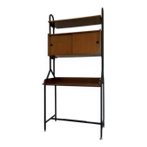 Freestanding wall unit with desk
