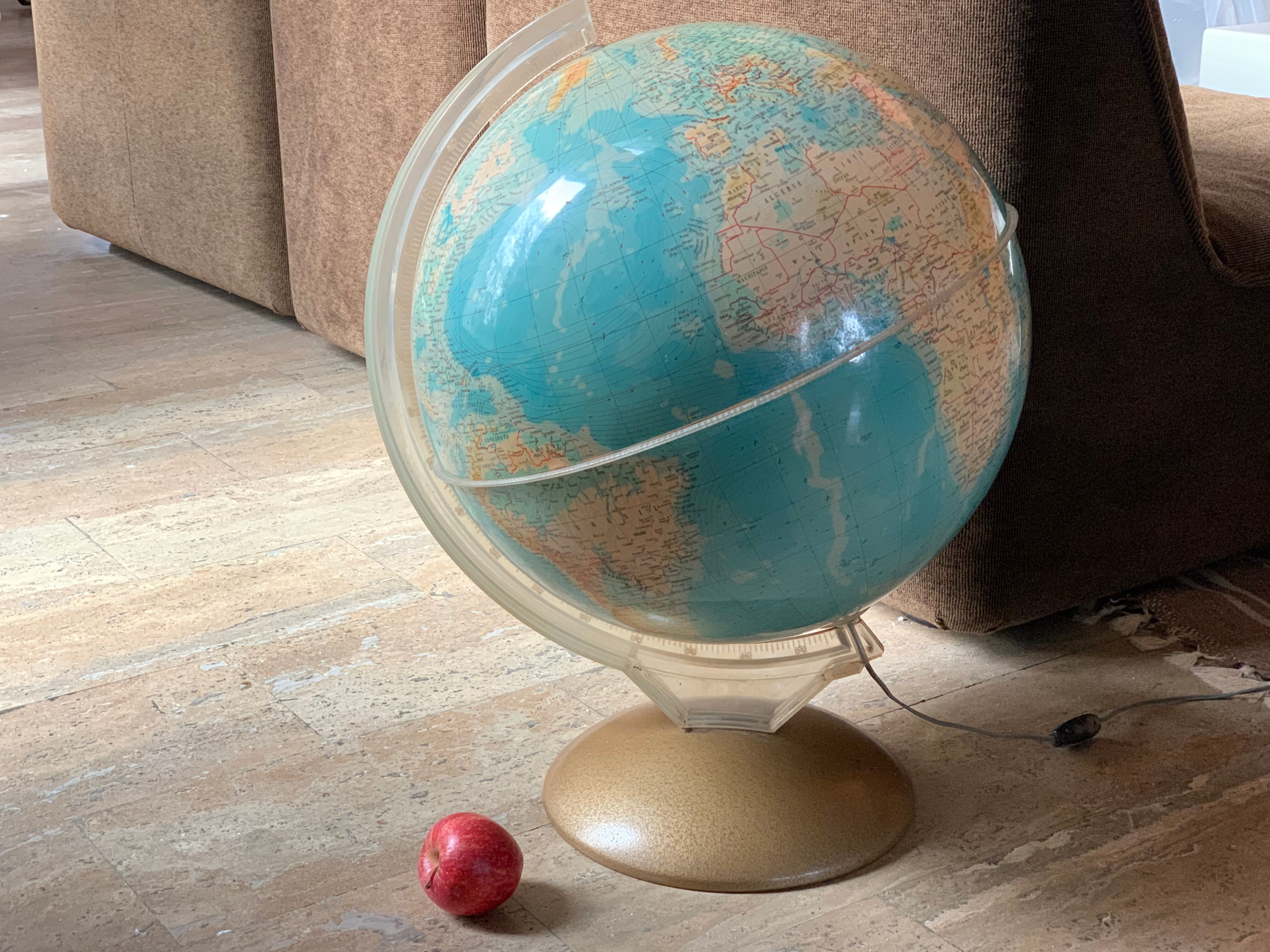 Bright world map 58cm Illumina globe 60s