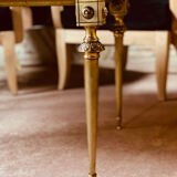 A mid-century marble top and brass frame coffee and cocktail table, circa 1960s