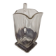 Vintage Art Deco style heavy crystal pitcher, square base.