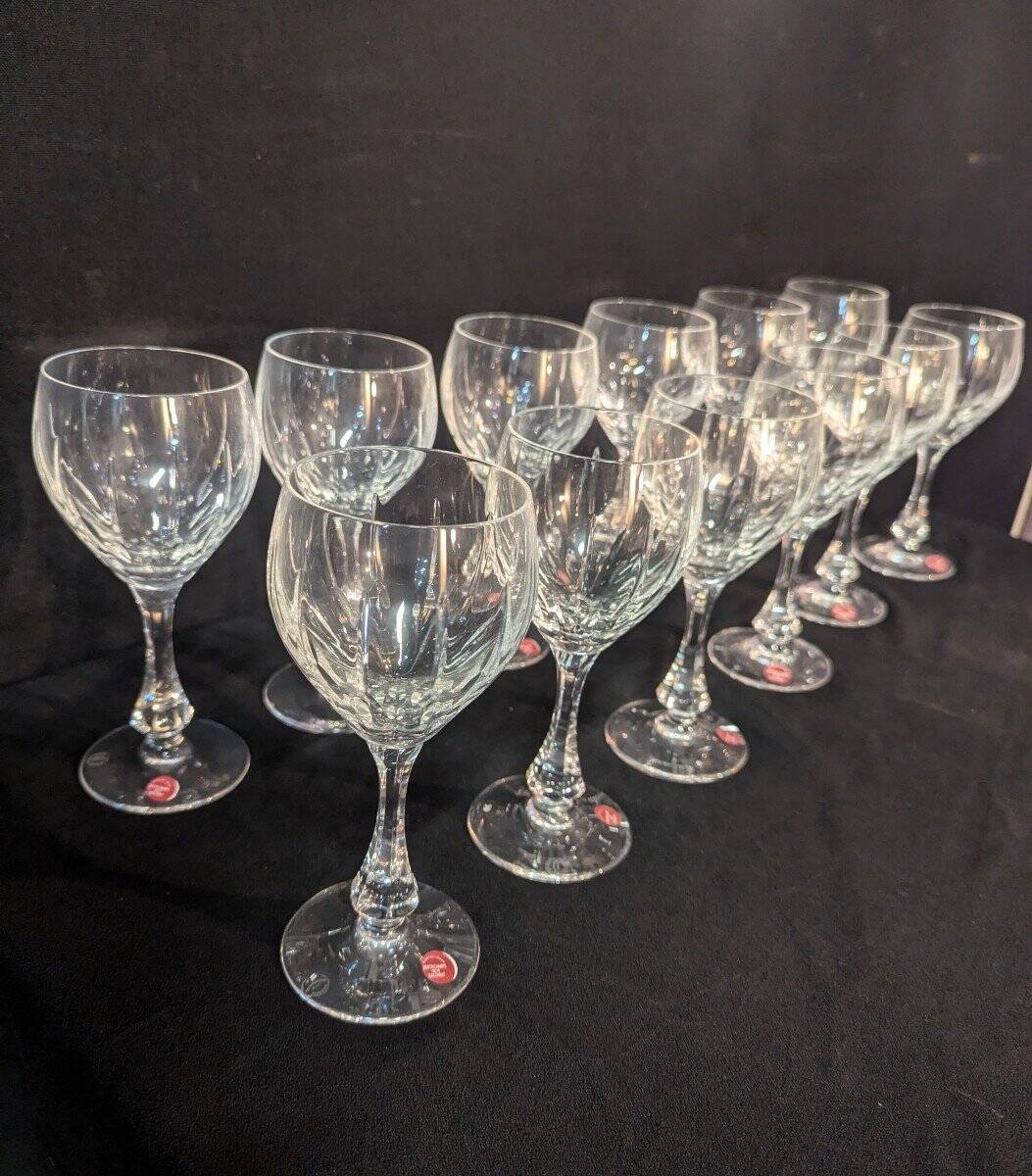 Twelve water glasses from baccarat cristallerie