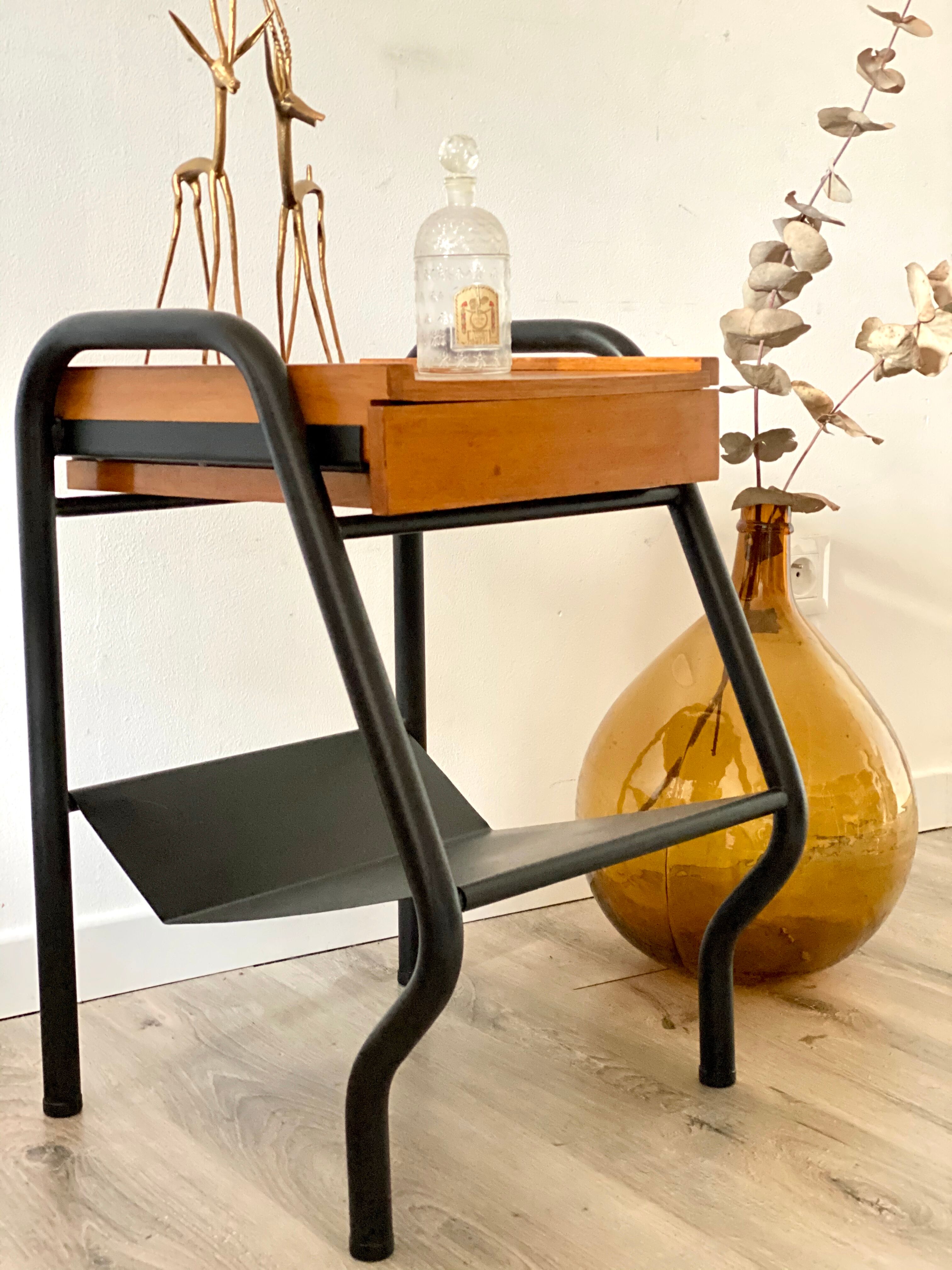 Vintage boarding school bedside