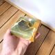 Marbled onyx stone ashtray