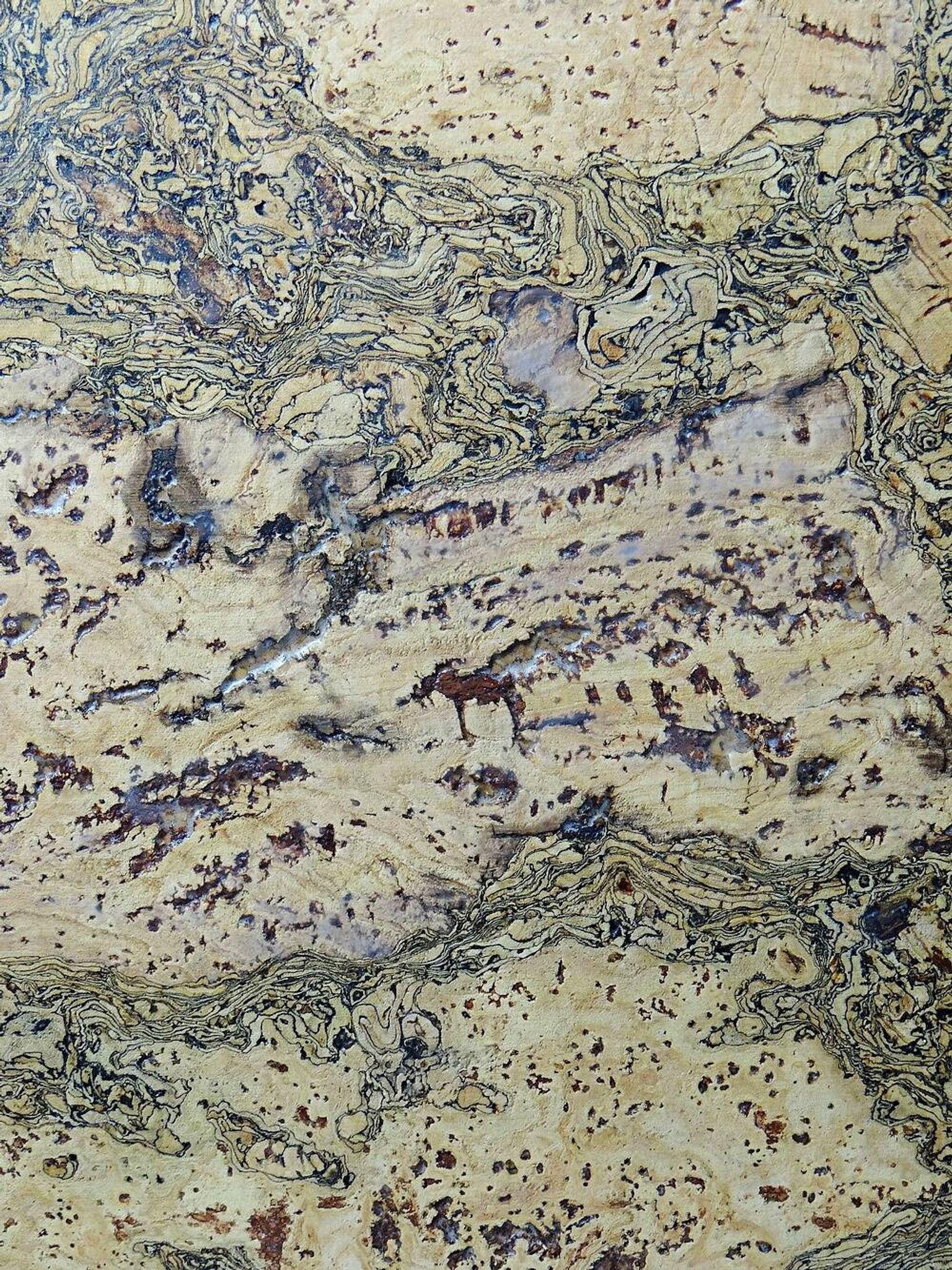 Mid-century chic chrome, cork and glass tray from the 70s