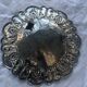 Hammered metal fruit cup vintage floral pattern