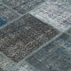 Tapis oriental vintage 205 cm x 303 cm gris patchwork tapis