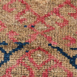 3x9 red & blue herki vintage runner rug 92x286cm