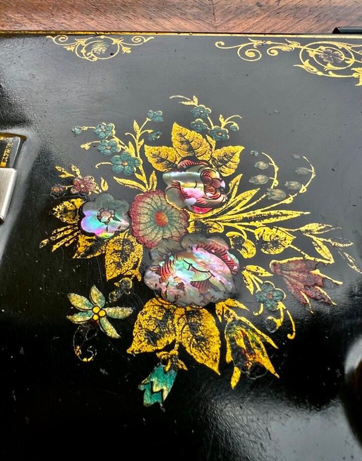 Ornate German sewing machine from the 19th century