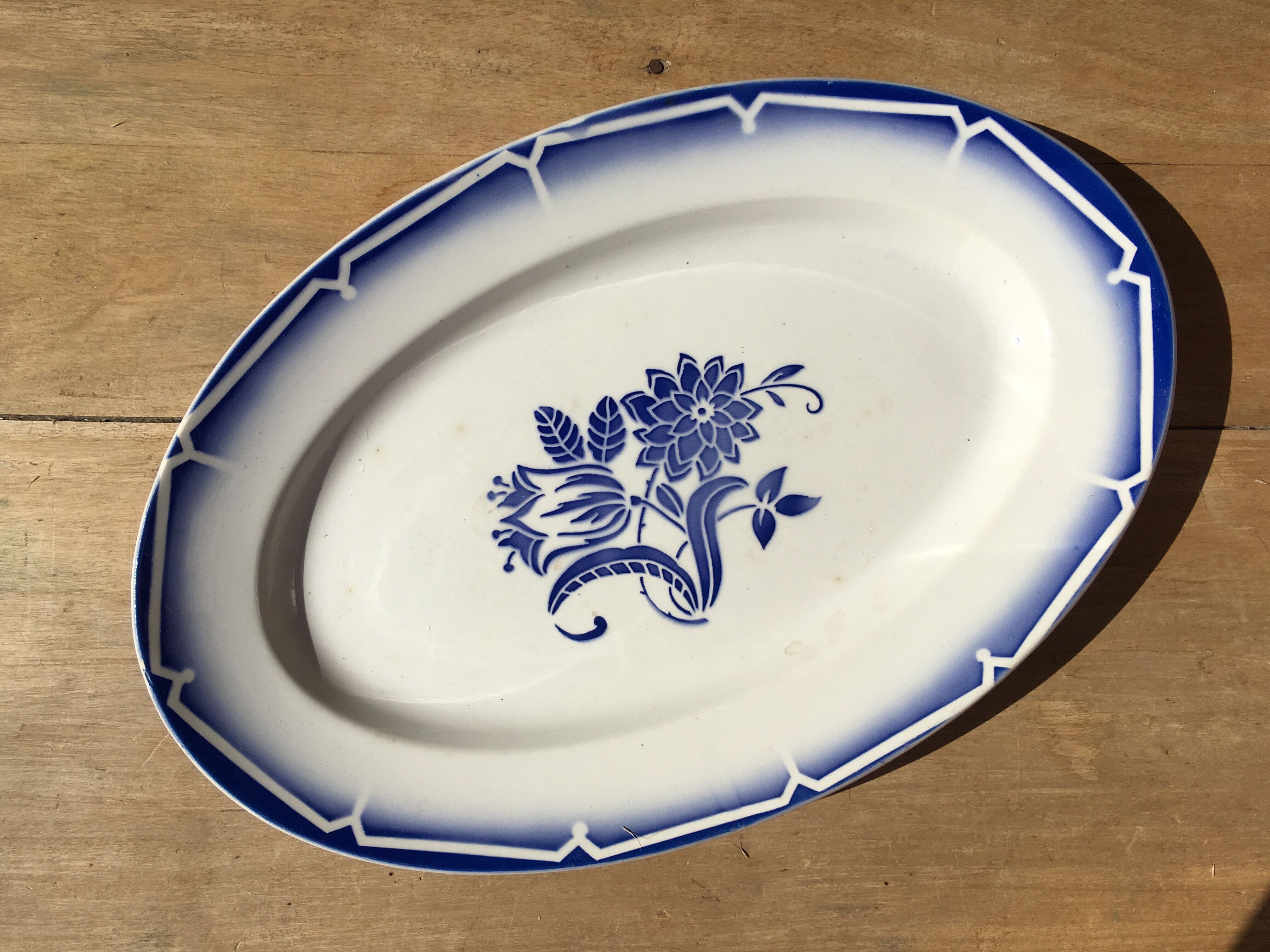 Oval dish Sarreguemines and Digoin