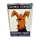 Dangerous dog enamelled plate
