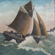 Huile sur bois marine signée E.Favreau