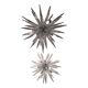 Set of 2 Murano Glass Ice Clear Sputnik Italian Chandelier