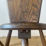 4 brutalist farm tripod chairs