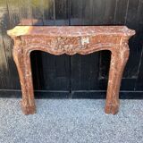 Louis XV style fireplace in Rance marble