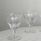 6 verres en cristal ciselé