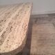 Square travertine coffee table, France, 1975