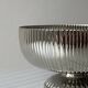Silver stainless steel pedestal bowl