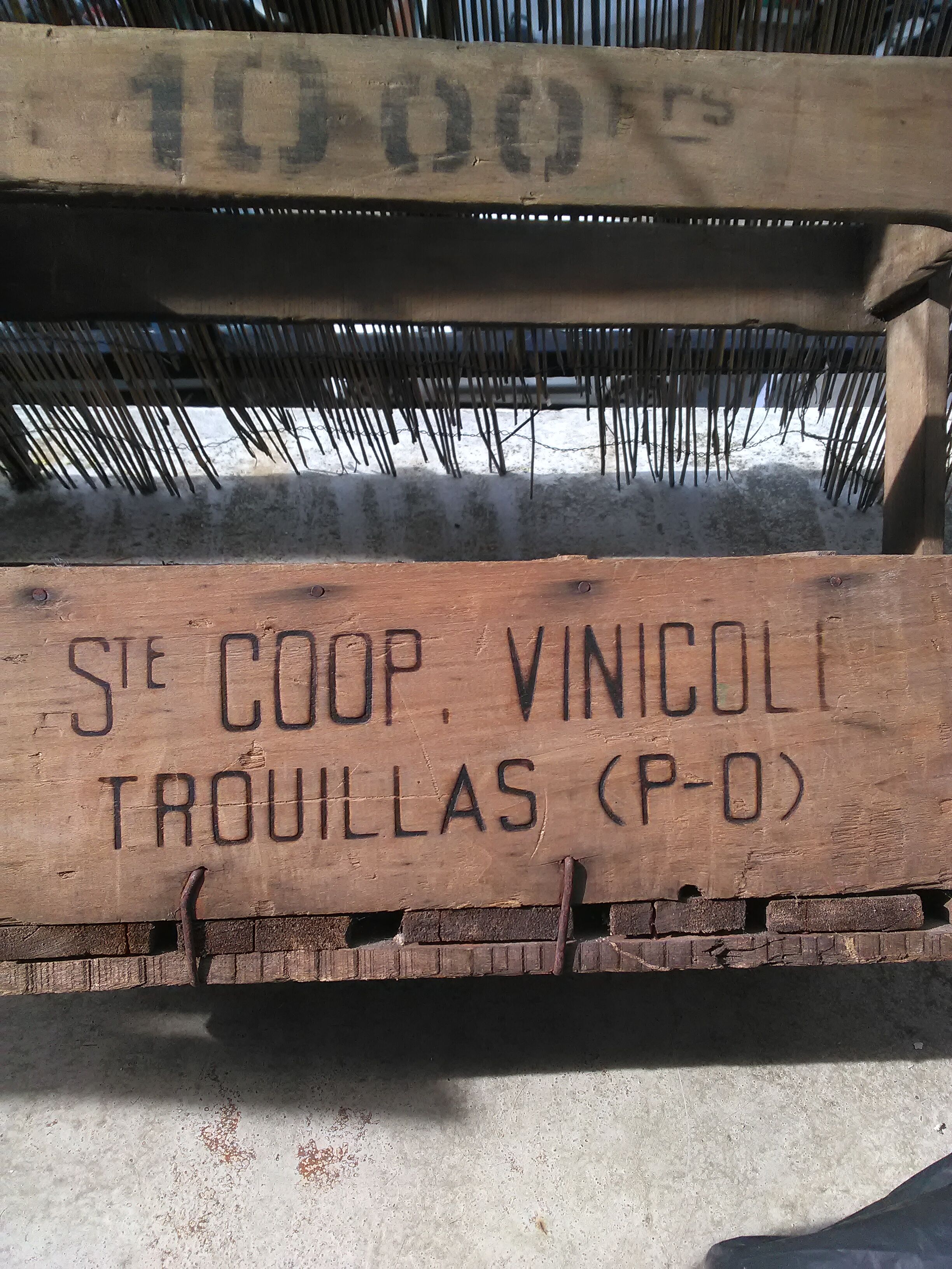 Bottles in wooden box