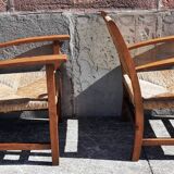 Pair of straw armchairs (Josep Torres Clavé, 1936)