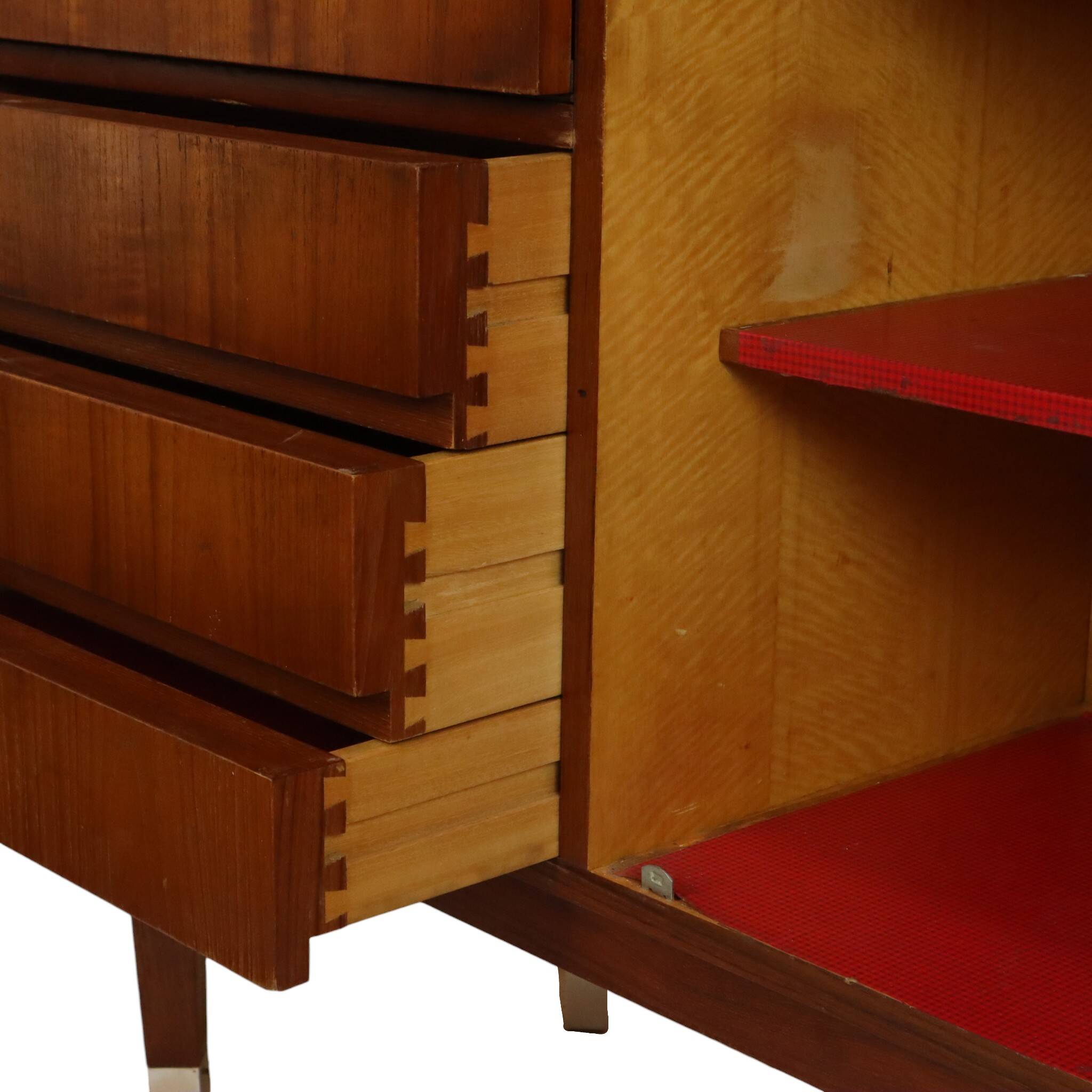 Meuble bar, buffet en placage de teck, années 1960