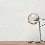 German table lamp from the mid-century space age, glass and chrome, 1960s.