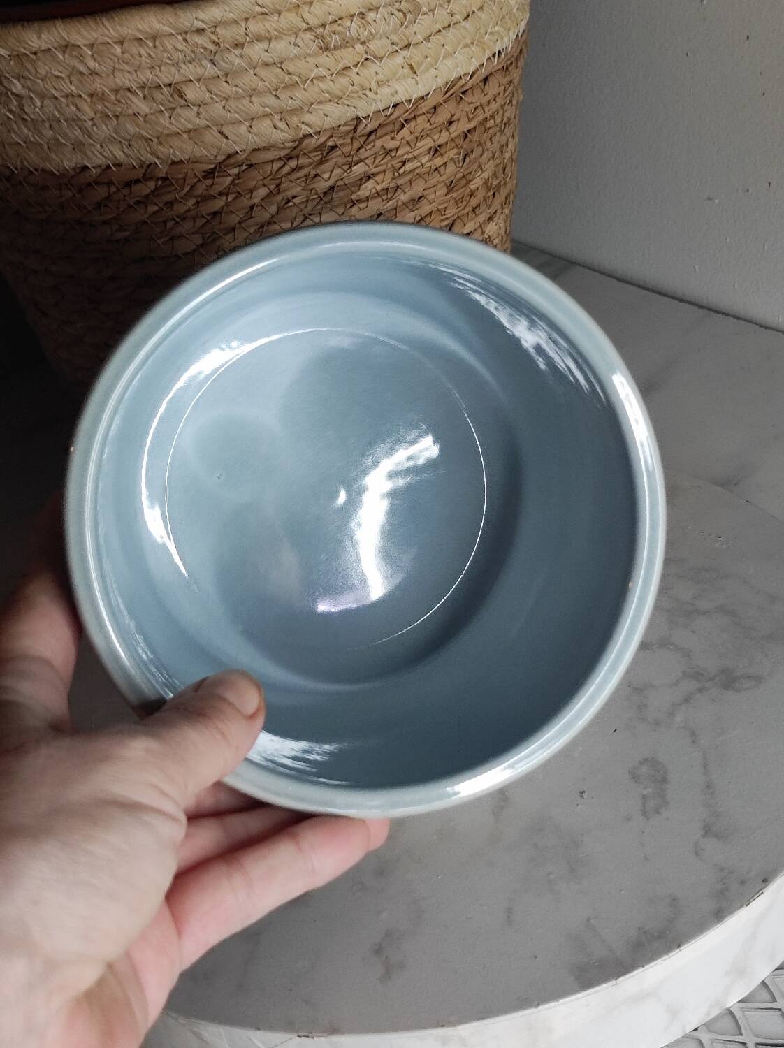 Glazed ceramic flowerpot