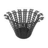 Pot cover in black perforated metal 50/60s