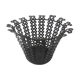 Cache pot en métal perforé noir années 50/60