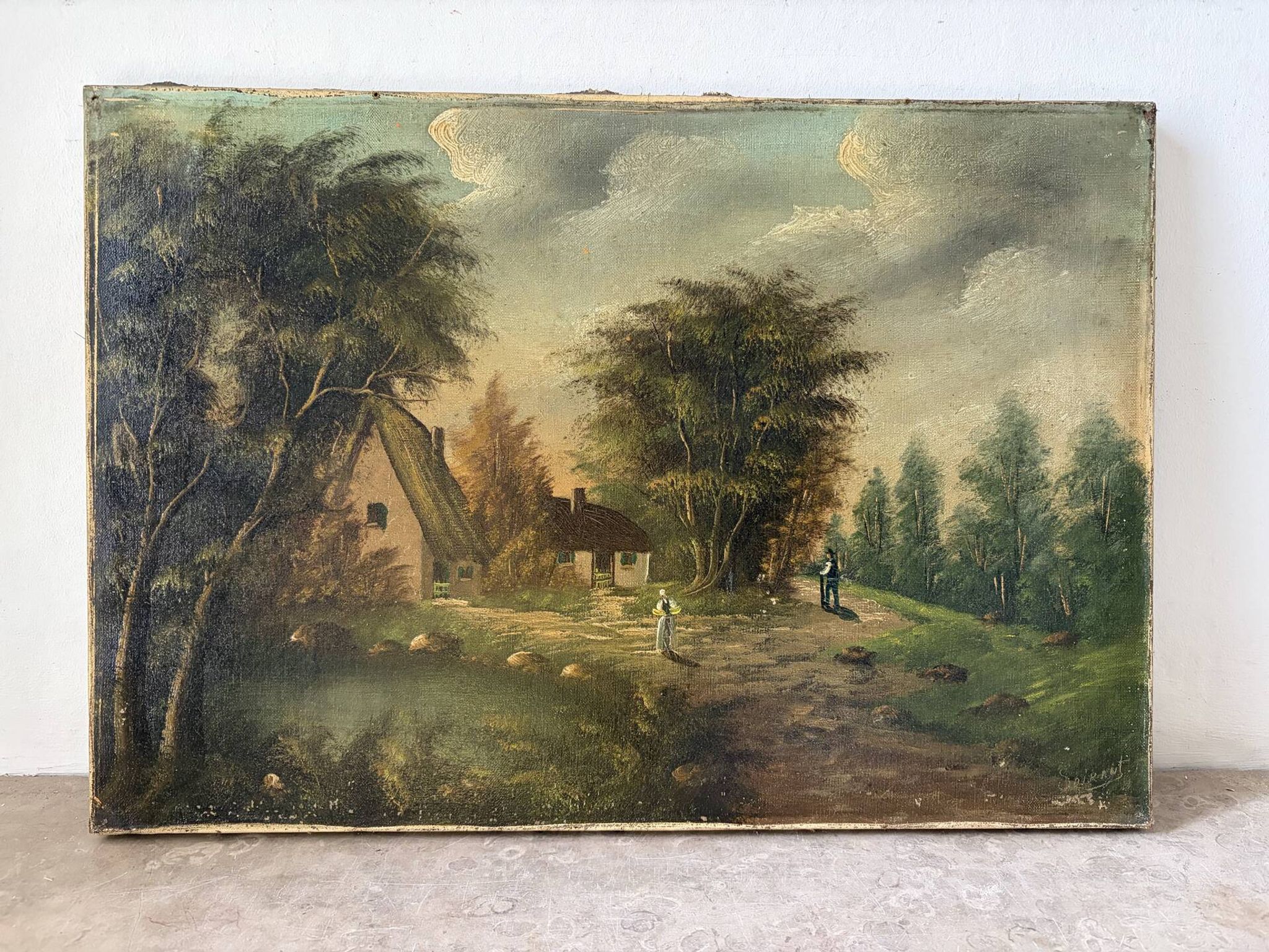 Rural landscape, late 19th century, oil on canvas signed