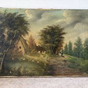 Rural landscape, late 19th century, oil on canvas signed