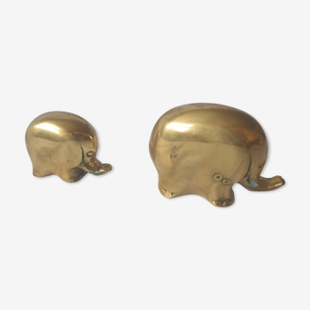 Brass elephant duo