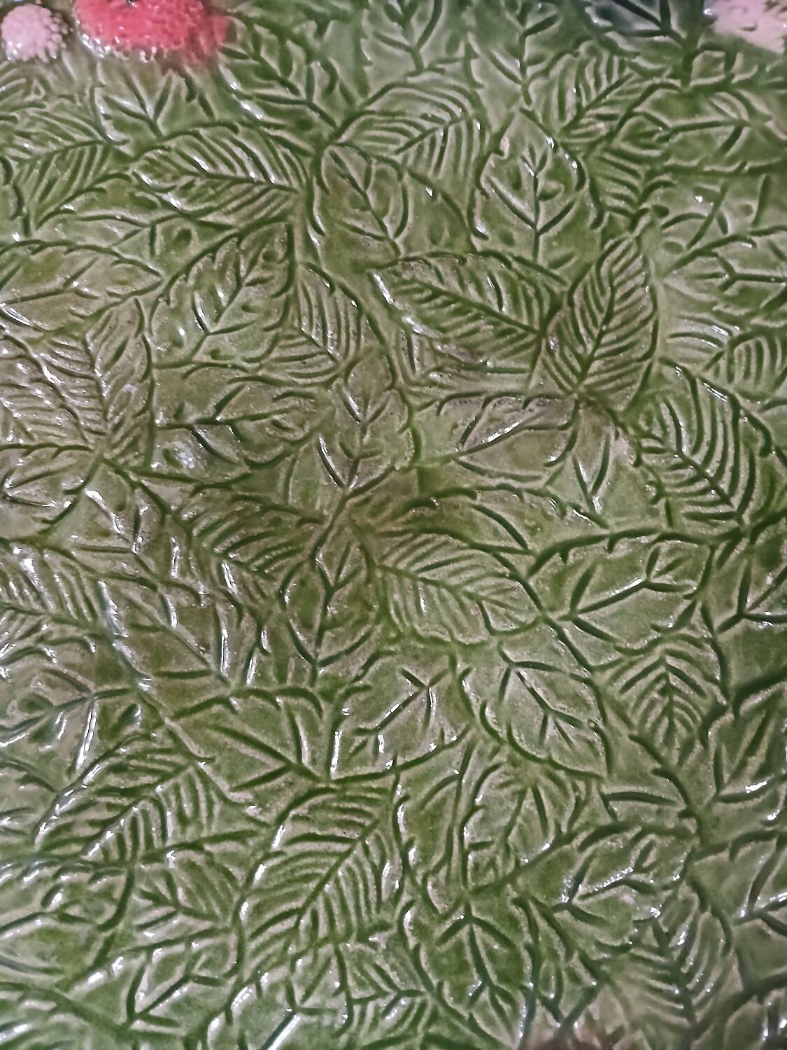 Large antique earthenware dish