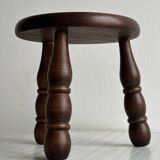 Small antique wooden tripod stool.