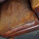 Vintage Dutch leather club armchair