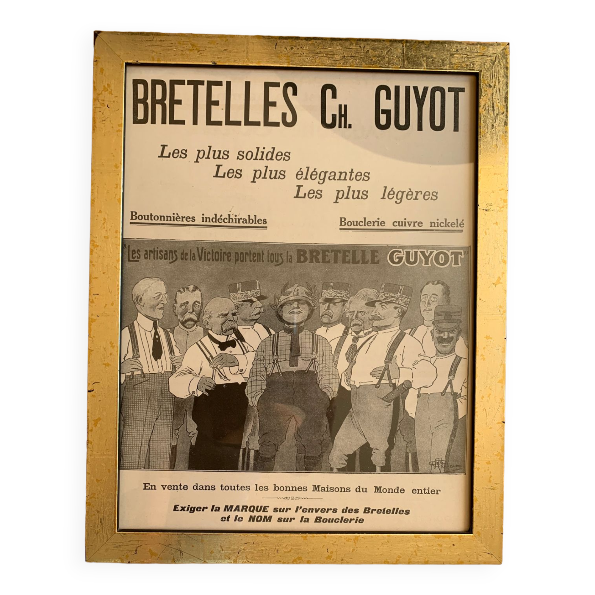 Advertising display frame “Bretelles Ch. GUYOT”