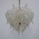 Mazzega Mid-century Modern Murano Glass Leaves Chandelier, 1970s