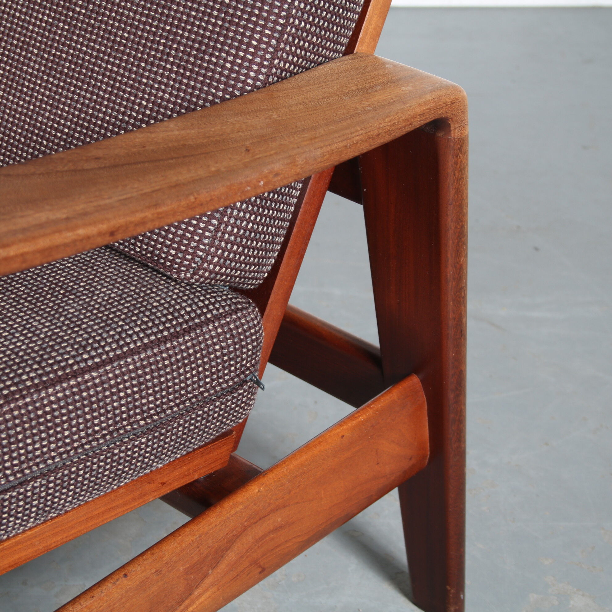 Arne Wahl Iversen lowback chair for Komfort, Denmark 1960