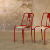 Paire chaises guinguette Tolix T4