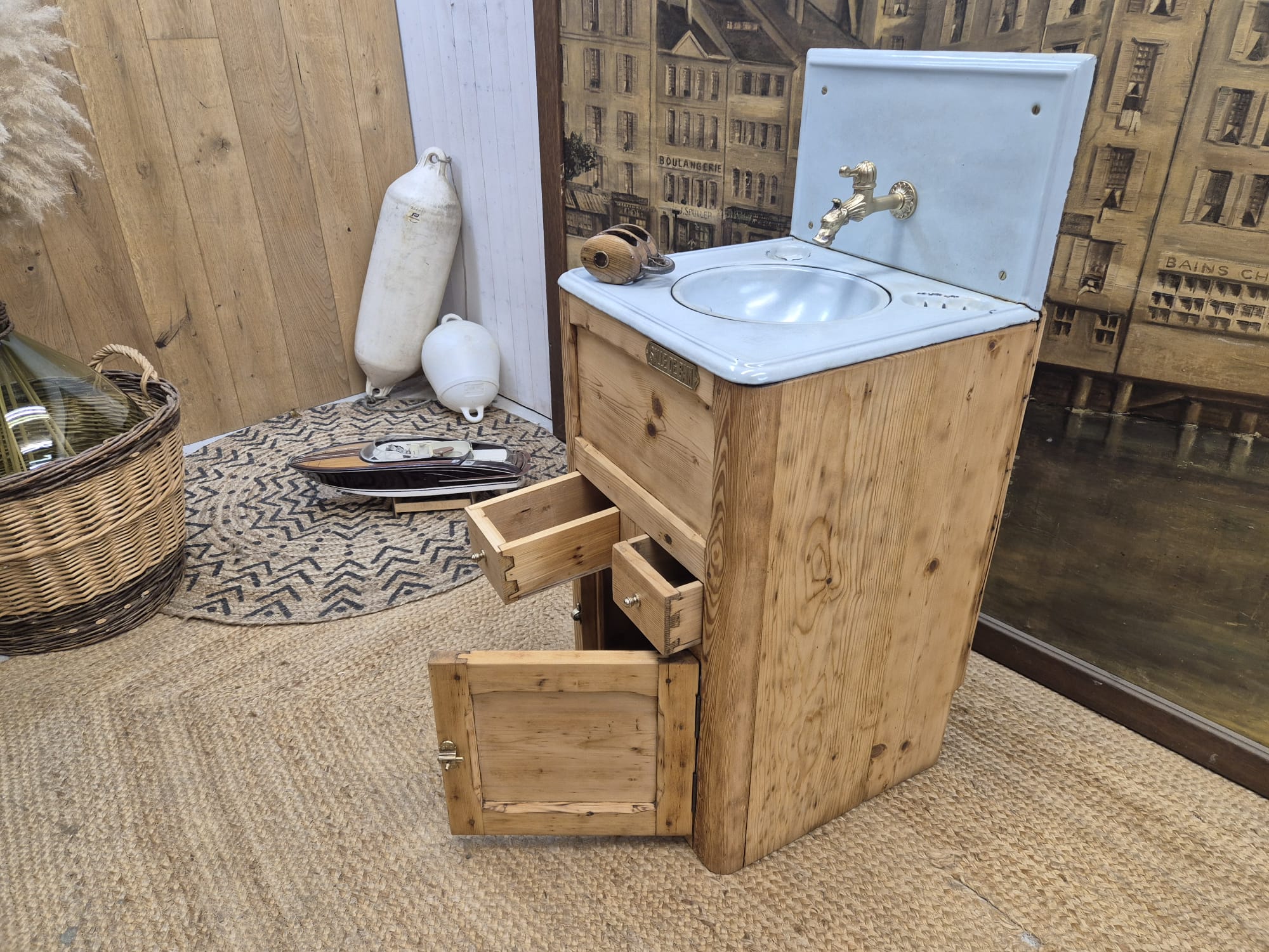 Old marine washstand