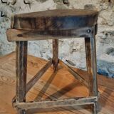 Tabouret Ancien en Chêne – Atelier Français (Années 1920)