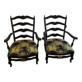 Pair of country armchairs