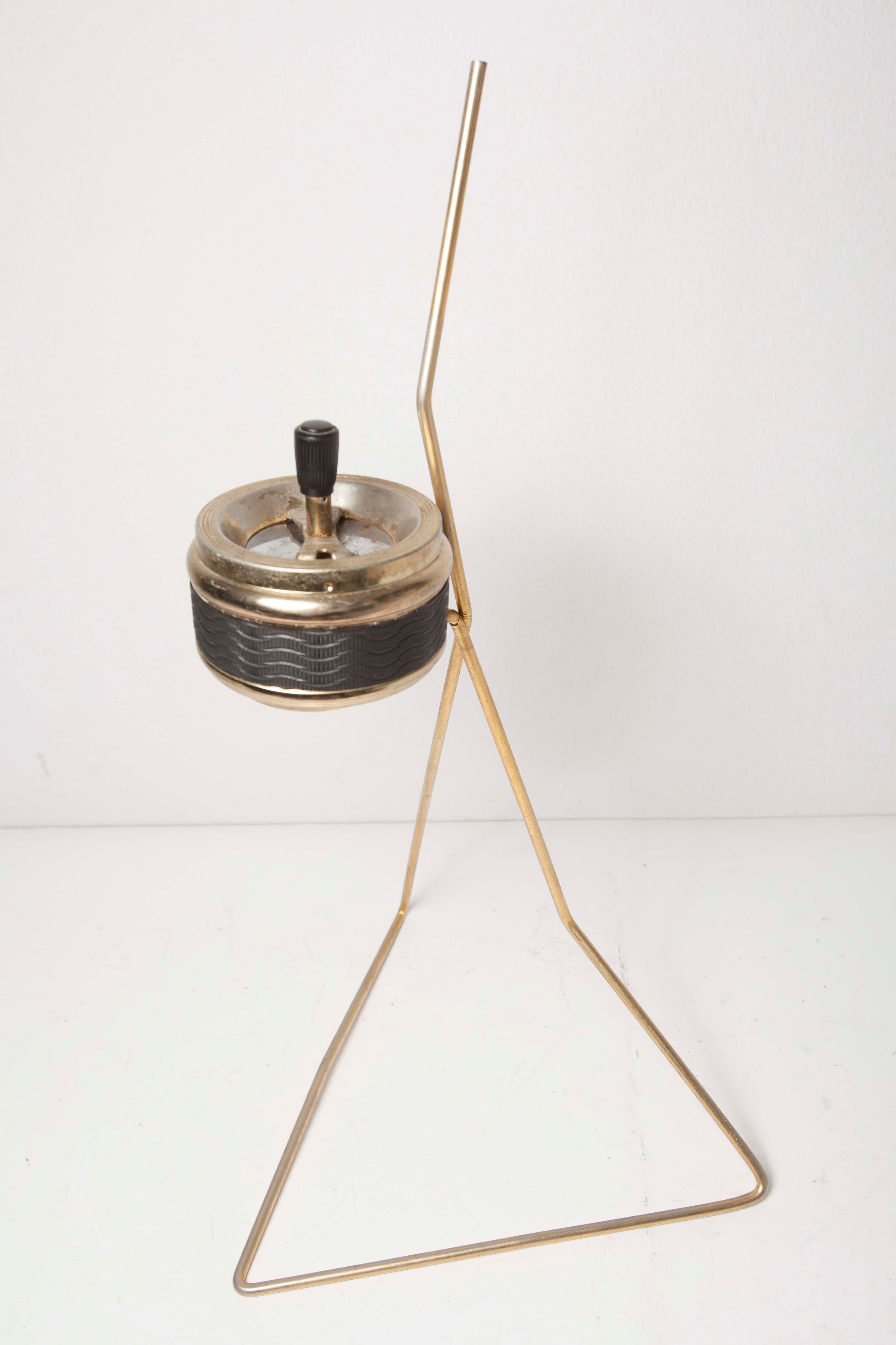 Ashtray on foot golden 60s