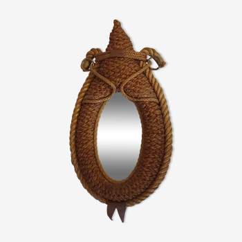 Miroir vinte collier de cheval en cordes