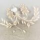 Hollywood Regency Cream White Metal Floral Leaf Wall Lamp