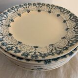 8 old blue blue longwy flat plates 1900 priming model