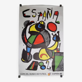 Original poster Football World Cup Spain 1982 after Joan Miró